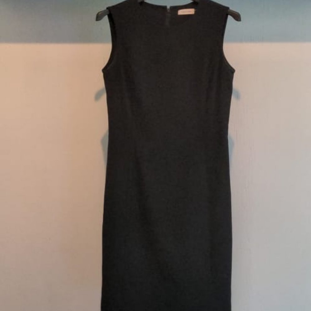 Sleeveless Calvin Klein Black Sheath Dress Size 4/6
